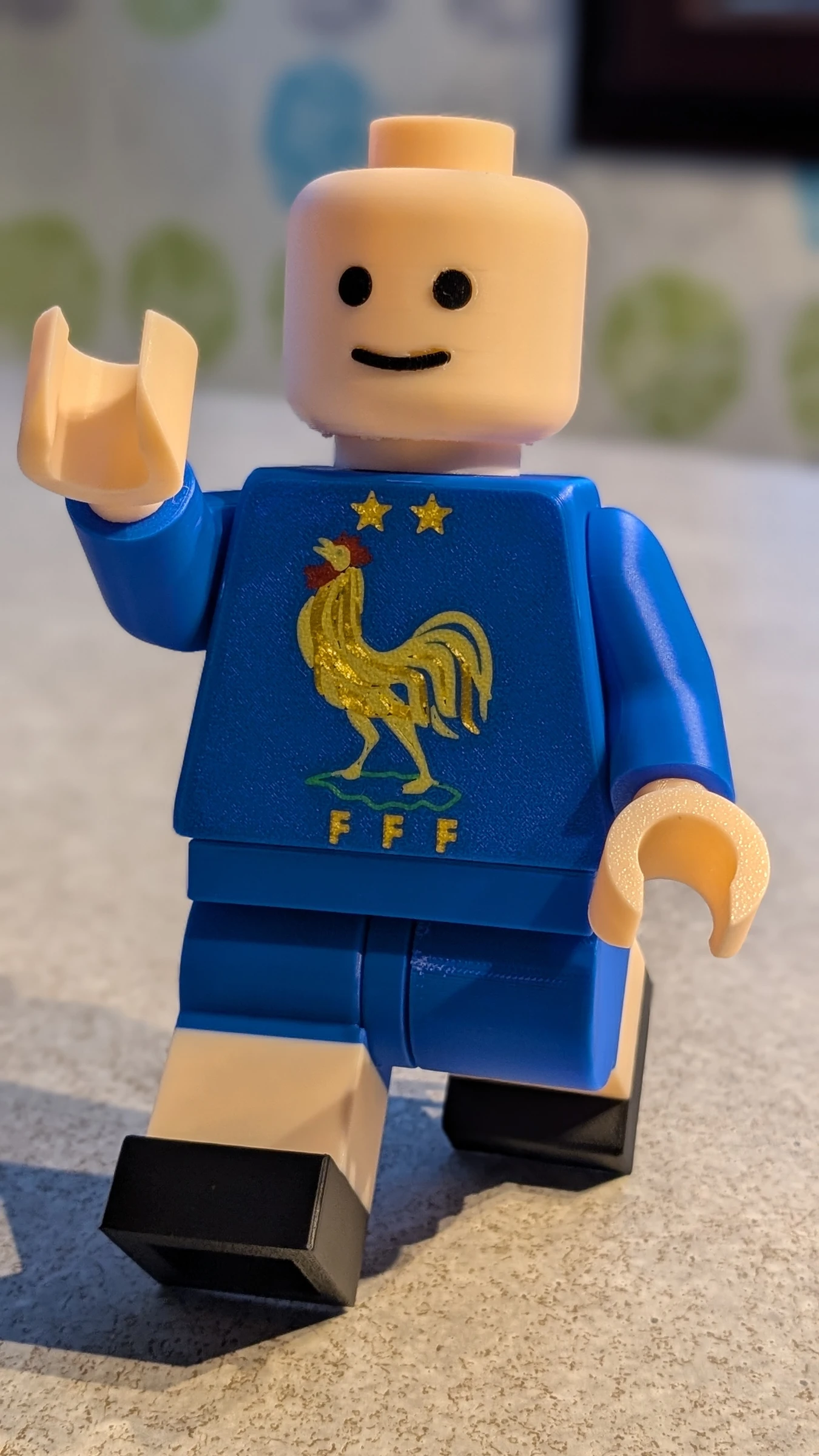 Gigantische baksteen figuur Frans voetbalteam - Gouden editie (20cm) – photo 2